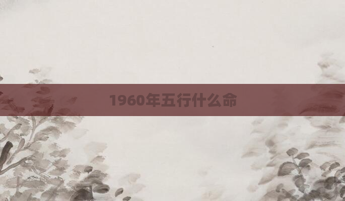 1960年五行什么命