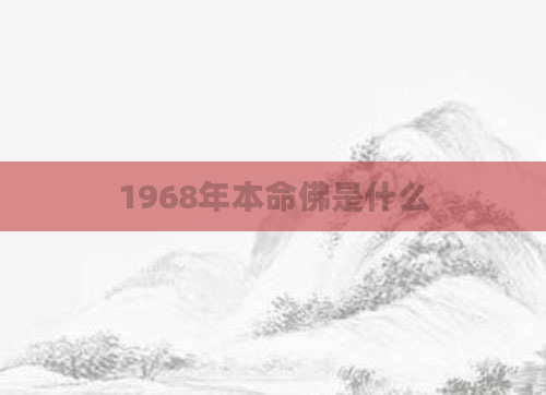 1968年本命佛是什么