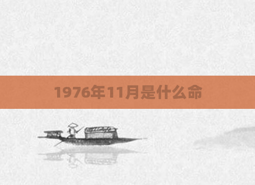 1976年11月是什么命