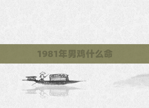 1981年男鸡什么命