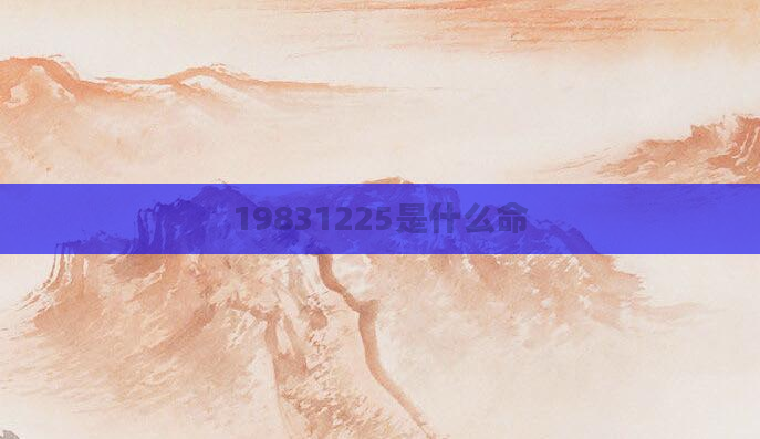 19831225是什么命