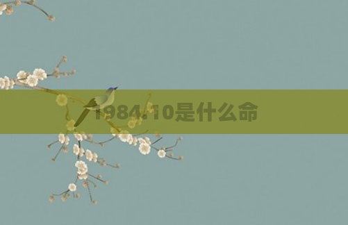 1984.10是什么命