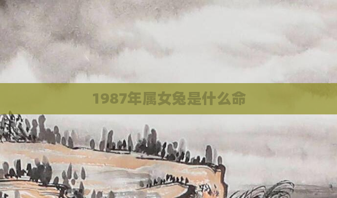 1987年属女兔是什么命
