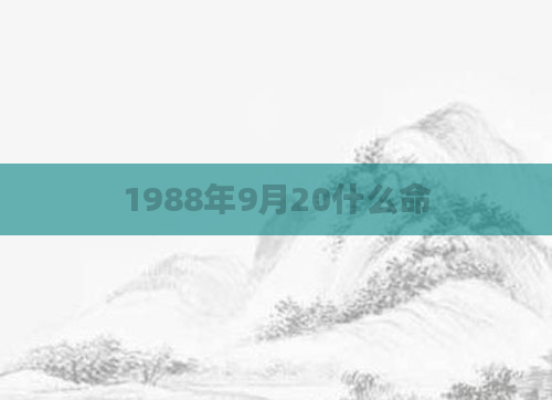 1988年9月20什么命