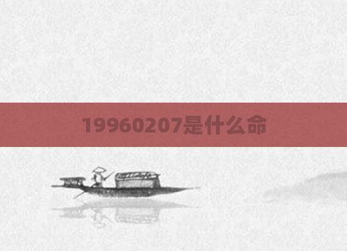 19960207是什么命