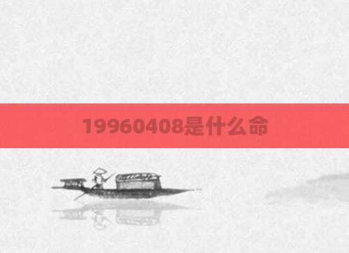 19960408是什么命