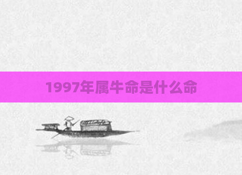 1997年属牛命是什么命