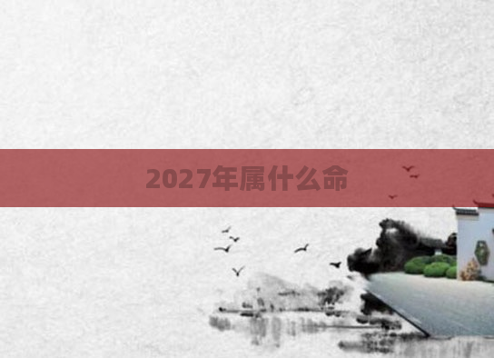 2027年属什么命