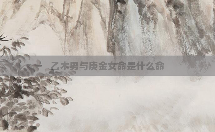 乙木男与庚金女命是什么命