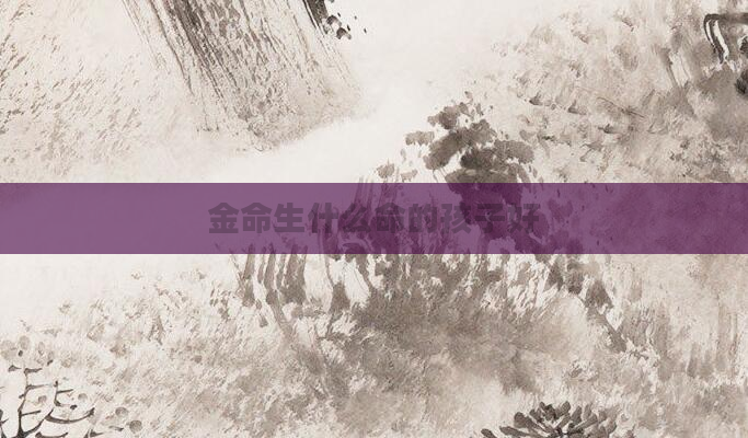 金命生什么命的孩子好