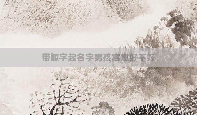 带塬字起名字男孩寓意好不好