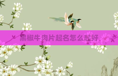 黑椒牛肉片起名怎么起好