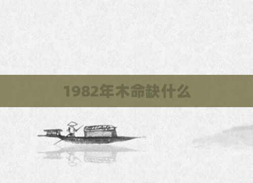 1982年木命缺什么