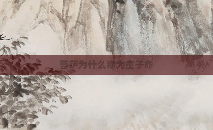 菩萨为什么称为童子命