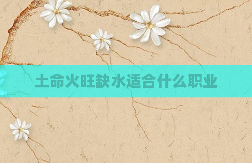土命火旺缺水适合什么职业