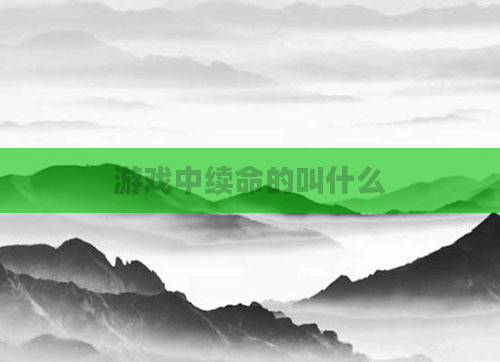 游戏中续命的叫什么