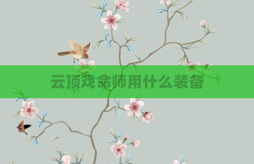 云顶戏命师用什么装备
