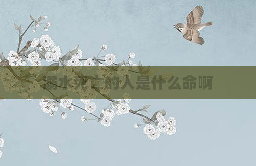 溺水死亡的人是什么命啊