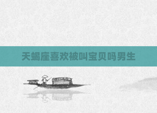 天蝎座喜欢被叫宝贝吗男生
