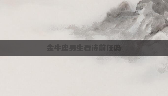 金牛座男生看待前任吗