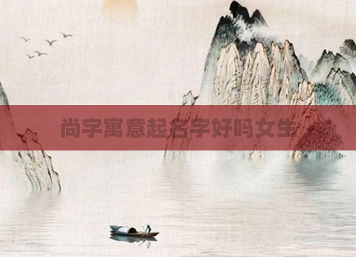 尚字寓意起名字好吗女生