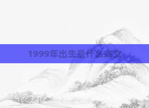 1999年出生是什么命女