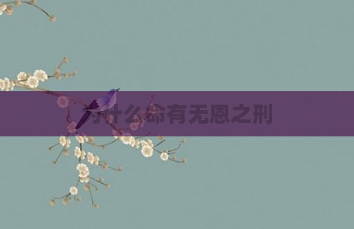 为什么命有无恩之刑