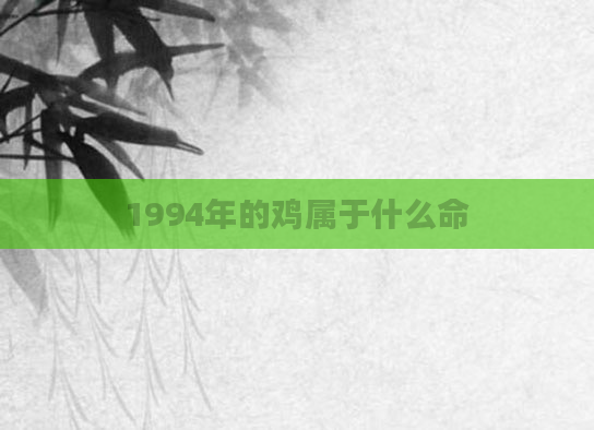 1994年的鸡属于什么命