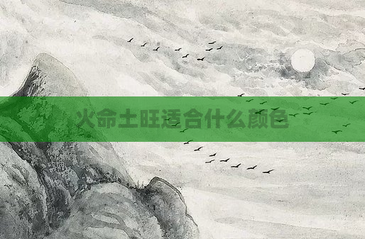火命土旺适合什么颜色