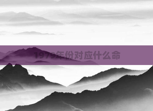 1979年份对应什么命
