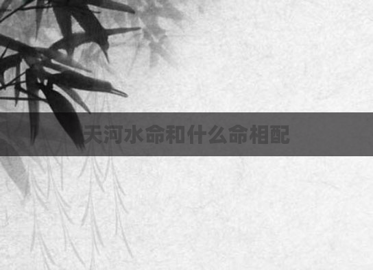 天河水命和什么命相配