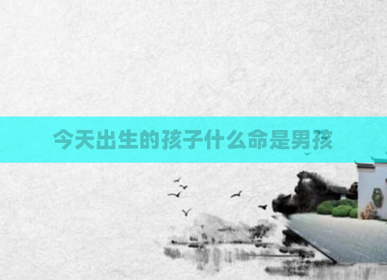 今天出生的孩子什么命是男孩