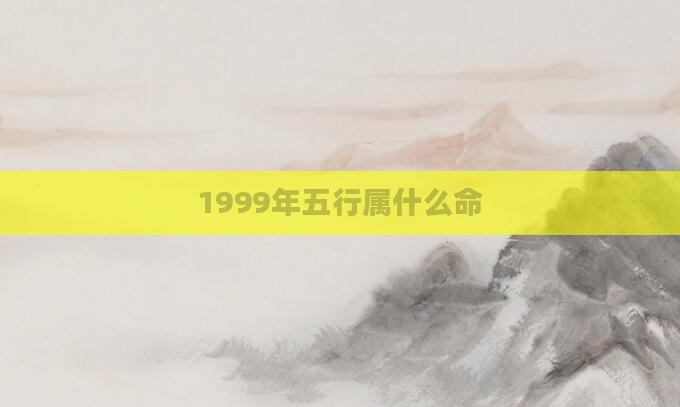 1999年五行属什么命