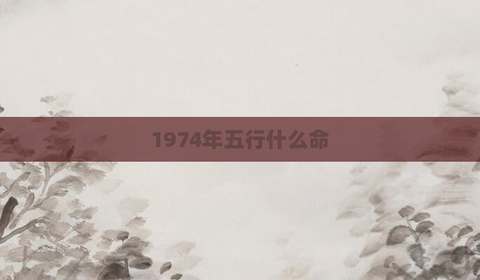 1974年五行什么命