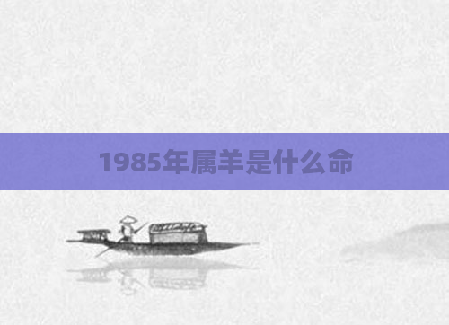 1985年属羊是什么命